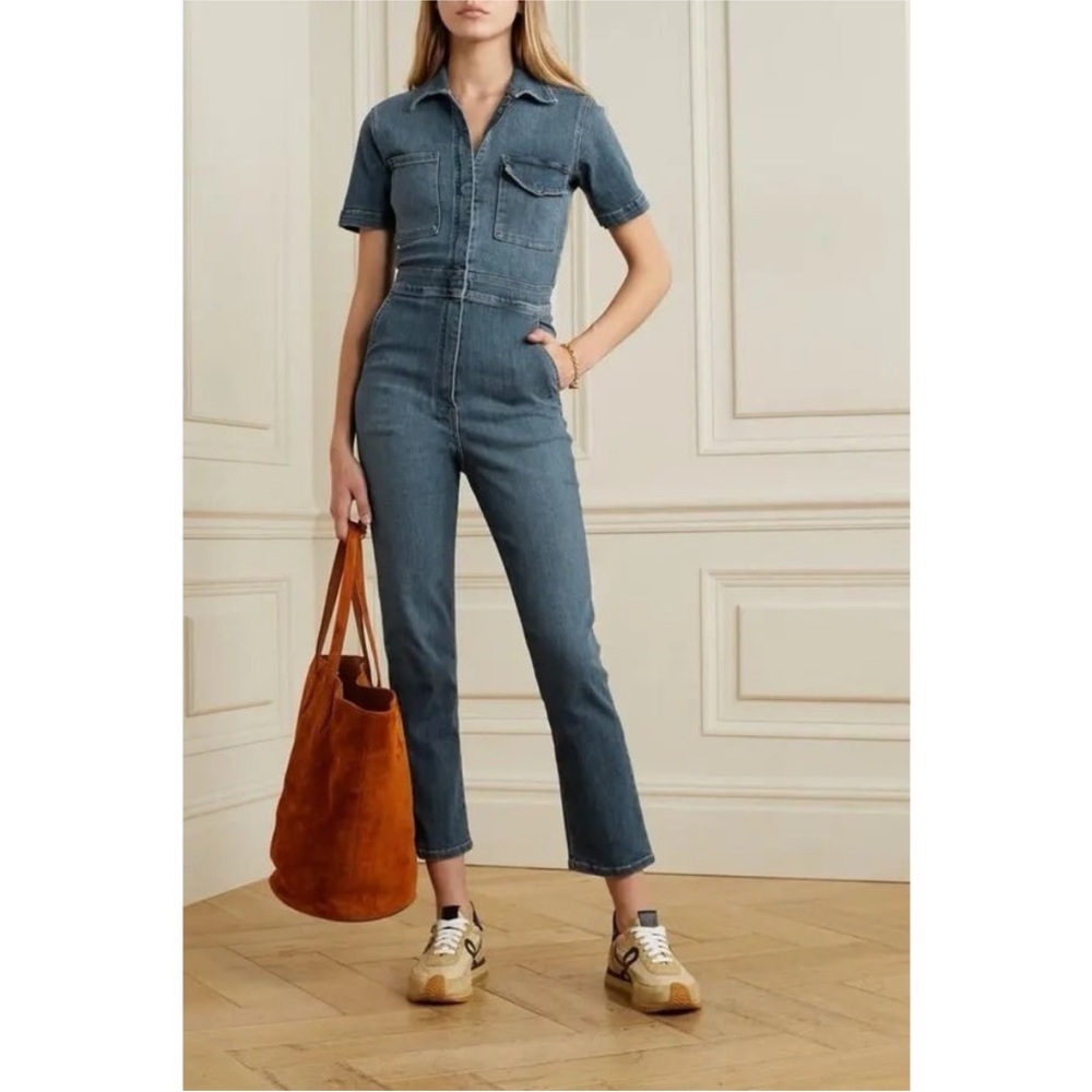 Rivet Utility Rebel Denim Front Zip Denim Boilersuit Jumpsuit